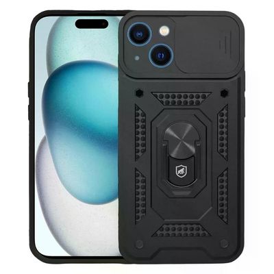 Kit Capa Dinamic Cam Protection e Pelicula Coverage 5D Pro Preta para iPhone 15 Plus - Gshield