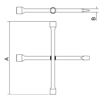Chave de Roda Cruz com Espátula PRO 17x 19x 21mm - Tramontina