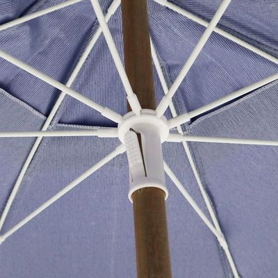 Guarda-sol Caioba em Bagum e Haste de Madeira 2,40m Azul Royal Bel 2,40m