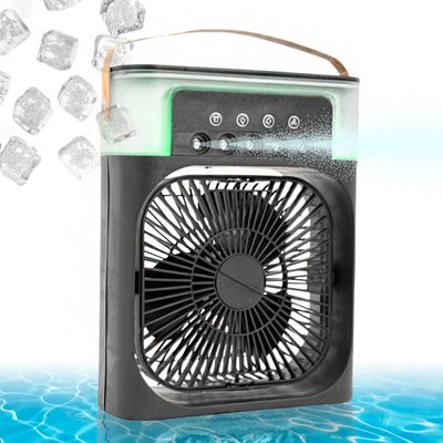 Climatizador Portátil USB 600ml com Ventilação 3 Velocidades e Iluminação - Ventilador Portátil Umidificador