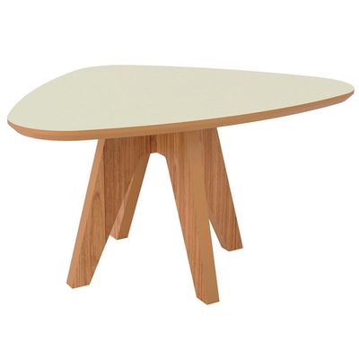 Kit 02 Mesas de Centro Para Sala de Estar Orgânica Selly D03 Off White Freijó - Lyam Decor