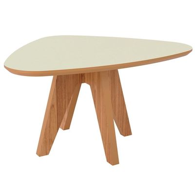 Kit 02 Mesas de Centro Para Sala de Estar Orgânica Selly D03 Off White Freijó - Lyam Decor