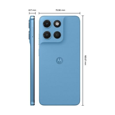 Smartphone Motorola Moto G17 256GB - Azul Claro, 12GB (4GB RAM + 8GB RAM Boost), Câmera 50MP e Tela 6,7"