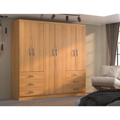 Guarda Roupas New Encante 6 Portas E 6 Gavetas Cinnamomo