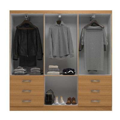 Guarda Roupas New Encante 6 Portas E 6 Gavetas Cinnamomo