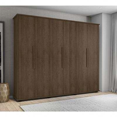 Guarda-roupa Casal 6 Portas 4 Gavetas Freijó Canadá - Rv Móveis