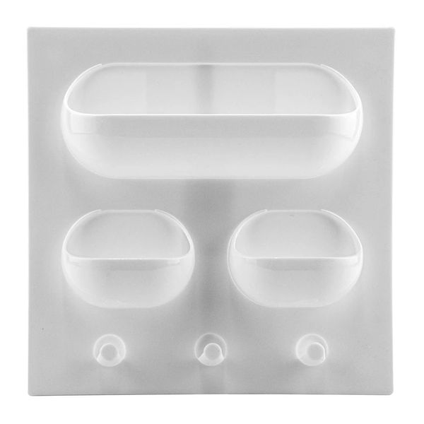Porta-Objetos Suspenso Le 22x22cm com 3 Divisórias Branco