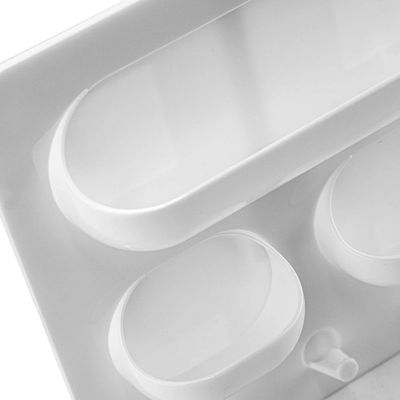 Porta-Objetos Suspenso Le 22x22cm com 3 Divisórias Branco