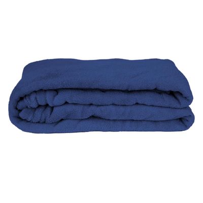 Manta Cobertor Queen Fleece Le Casa Lisa 100% Poliéster Azul