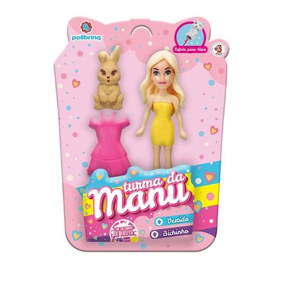 Boneca Turma da Manu Polibrinq - Item Sortido