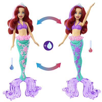 Boneca Princesa Ariel Surpresa de Cor Disney