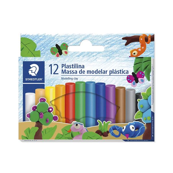 Massa de Modelar Staedtler Soft Plástica 12 Cores Vibrantes 200g