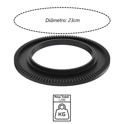 Espalha Chama Fogão Industrial Queimador Duplo de Ferro 23cm