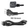 Cabo Força Tripolar para Pc Tv Monitor Conector 90º em L - 1,5 Mts