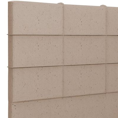 Cabeceira Cama Box Casal 140 cm Roma W01 Linho Bege Escuro - Lyam