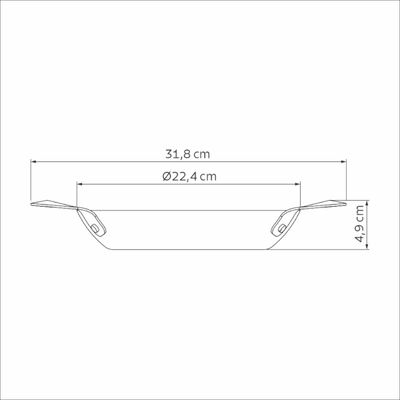Frigideira Pergaminho Tramontina Profissional em Ferro 22 cm 1 L