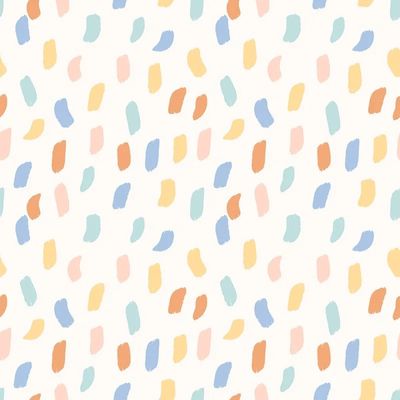 Papel de Parede Revoada Mini Pinceladas Amarelo, Azul e Vermelho 4411