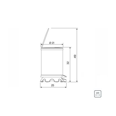 Lixeira Inox Tramontina Sofie Inox Acetinado e Detalhes em Plástico Translúcido Verde com Pedal 5 L
