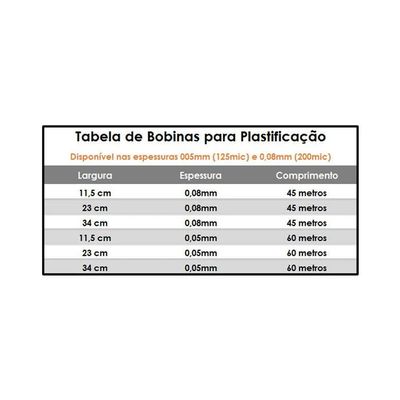 Bobina para Plastificação RG 0,03 75 Metros