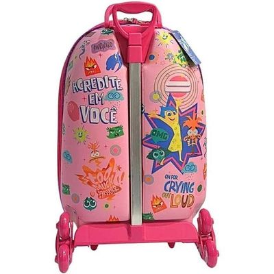 Mochila De Rodinhas 3d Maxtoy Divertidamente Roleta 3862bm24