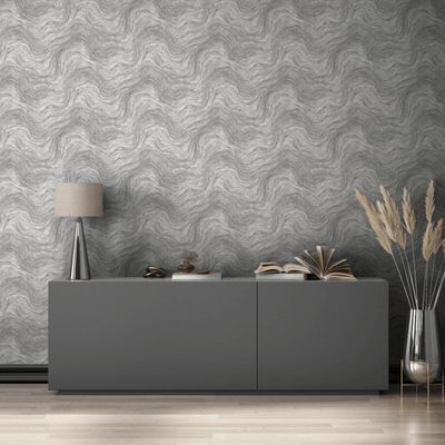 Papel de Parede Struktura Pedra Cinza 45758