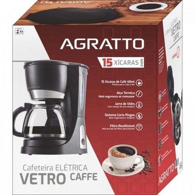 Agratto Cafeteira Elétrica Vetro Caffe Cev15 220v