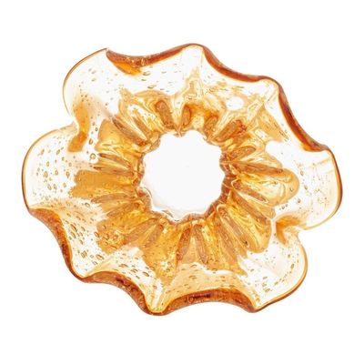 Vaso De Vidro Italy âmbar 18 X 16 Cm Lyor