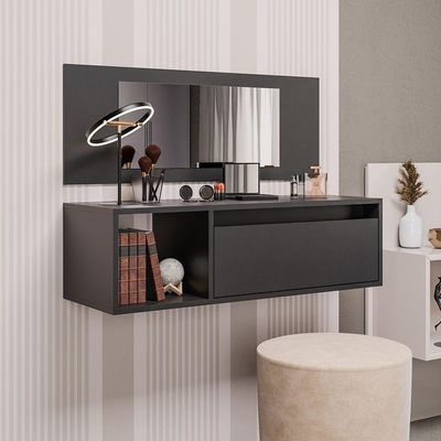 Penteadeira Camarin 1 Prateleira Com Gaveta Eva - Ssx Multicoisas Preto
