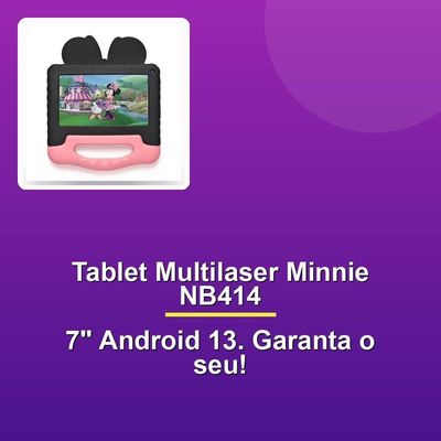 Tablet Multilaser Minnie Nb414 4gb 64gb 7 Android 13 Qc + C