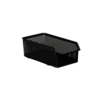 Cesta Empilhavel Organizador Multiuso Preto Cesto Armario