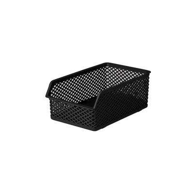 Cesta Empilhavel Organizador Multiuso Preto Cesto Armario