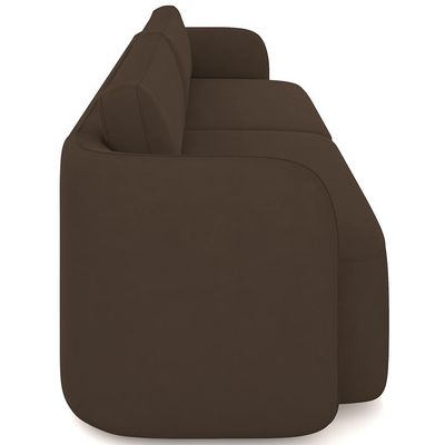 Sofá 3 Lugares Sala Living Orgânico 240cm Oregon K01 Veludo Marrom - Lyam Decor