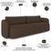 Sofá 3 Lugares Sala Living Orgânico 240cm Oregon K01 Veludo Marrom - Lyam Decor
