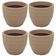 Kit 4 Vasos Inca 45cm Areia Tramontina Polietileno Flor Folhagem Varanda Jardim