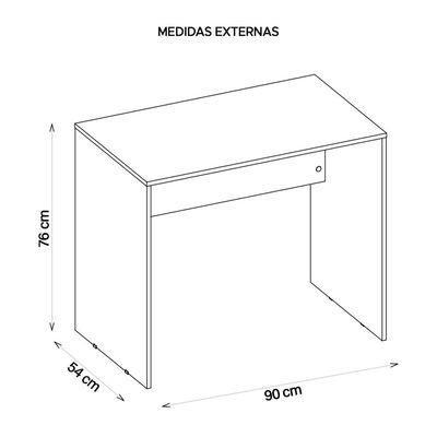 Mesa De Computador 90 Cm Cubic Branco - Caemmun