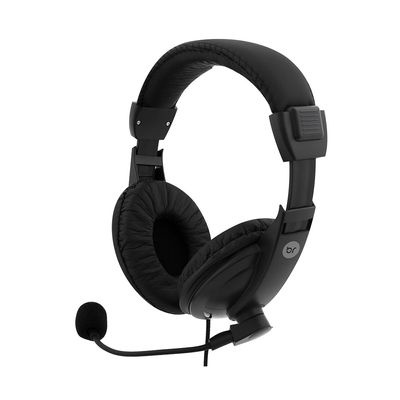 Headset Bright Office Haste Regulável e Microfone Preto Profissional 507