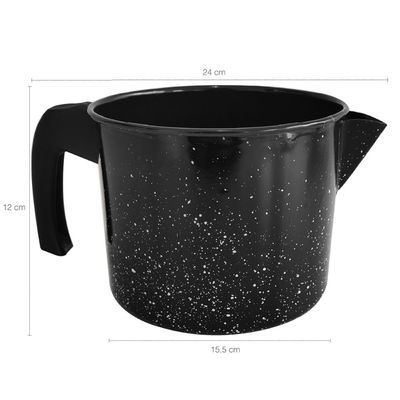 Fervedor Leiteira Grande 1,85L Caneca Ágata Esmaltada Com Bico Direcionador E Alça