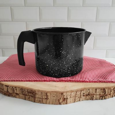 Fervedor Leiteira Grande 1,85L Caneca Ágata Esmaltada Com Bico Direcionador E Alça