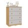 Cômoda Infantil 65cm Com 4 Gavetas Realeza Multimóveis Mp4433 Madeirado/off White Madeirado/off White