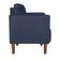 Poltrona Sala Decorativa Livia Pé Madeira Castanho Suede Azul Marinho M11 - D'Rossi