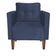 Poltrona Sala Decorativa Livia Pé Madeira Castanho Suede Azul Marinho M11 - D'Rossi