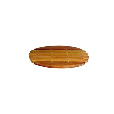 Descanso De Panela De Pau Madeira Modelo Oval 21x16 Cm
