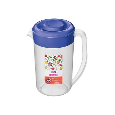 Jarra de Plástico Multiuso Sanremo Transparente com Tampa 2l
