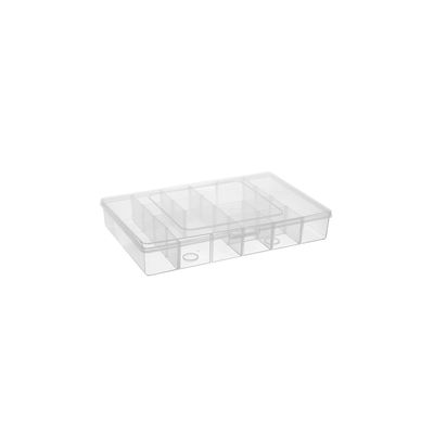 Organizador Jaguar em Plástico com 12 Divisórias Transparente 14,7x22,5x4cm