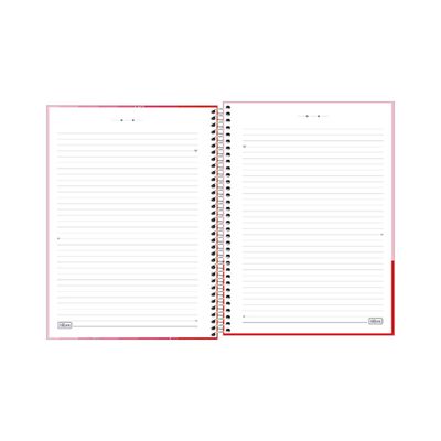 Caderno Universitário Tilibra Espiral Capa Dura Love Pink 16 Matérias 256 Folhas Capas Diversas