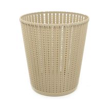 Cesto para Papel Le Plástico Vazado 8l Liso Bege