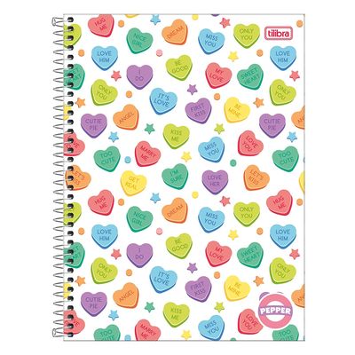 Caderno Universitário Tilibra Capa Dura Pepper 20 Matérias Feminino 320 Folhas - Item Sortido