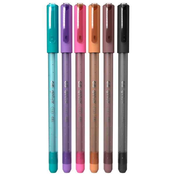 Caneta Gel Cis Gelyx Glitter 6 Cores 1.0mm