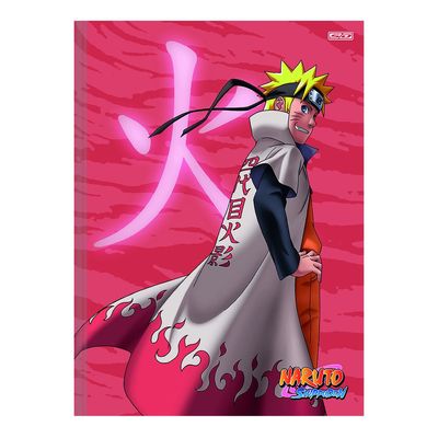 Caderno Brochura São Domingos Naruto Capa Dura com Adesivo 80 Folhas - Item Sortido