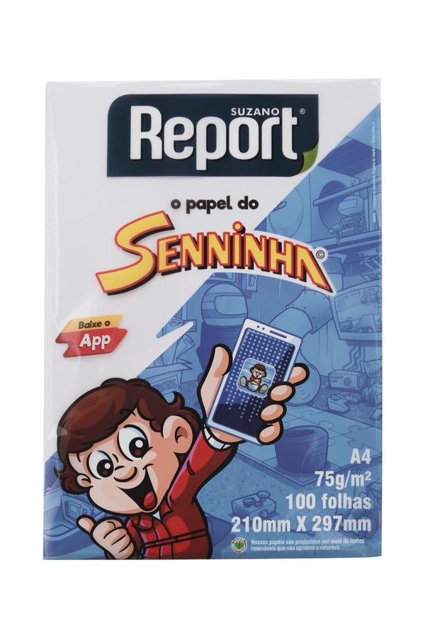 Papel Sulfite Report Seninha A4 Branco 75g com 100 Folhas